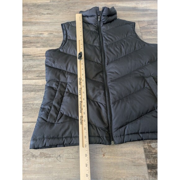 🌄 LANDS' END Women's Black Goose Down Puffer Vest Small (4/6) - Picture 2 of 7